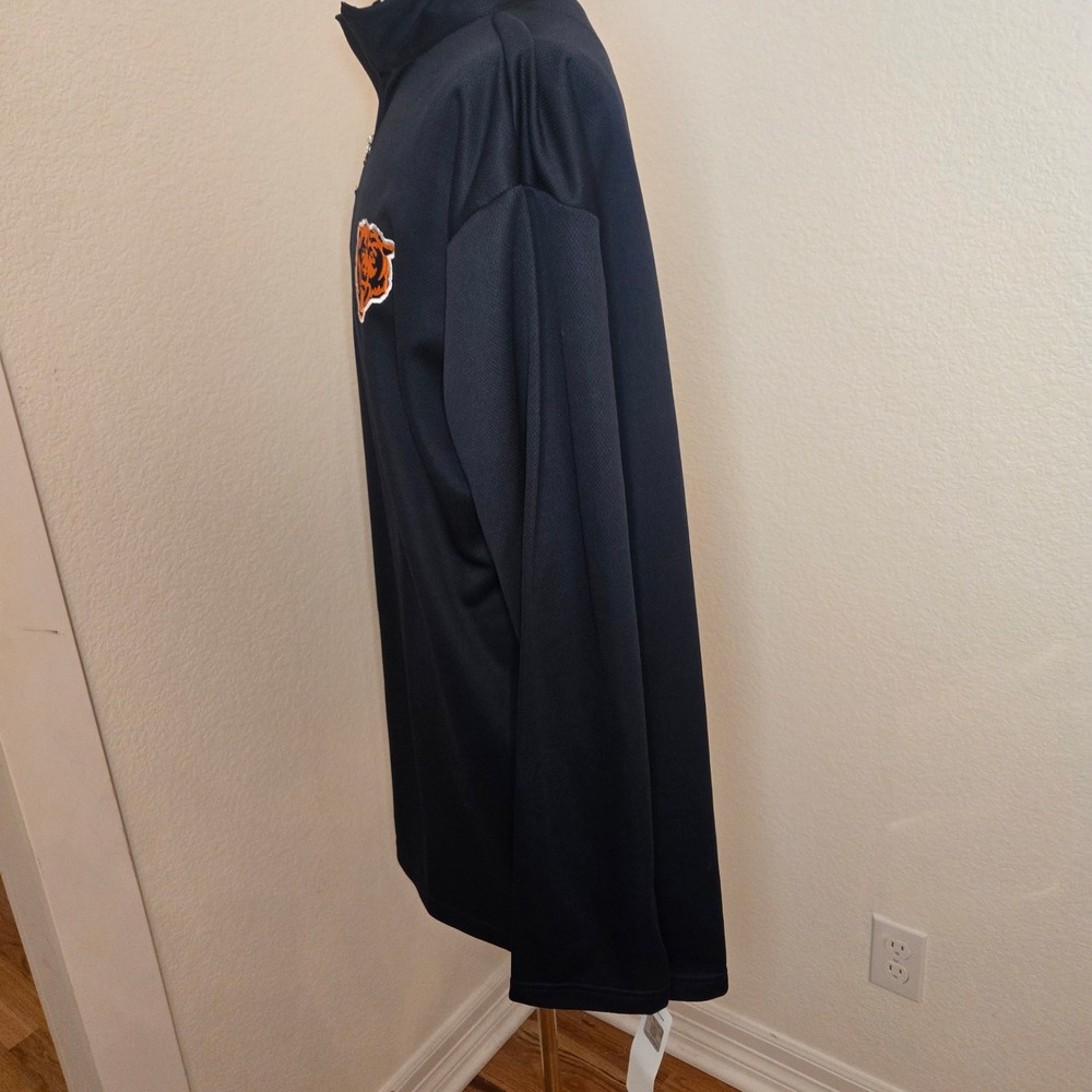 NEW NFL Chicago Bears Quarter Zip Pullover Mens XLT Navy Long Sleeve - NWT - Picture 3 of 10